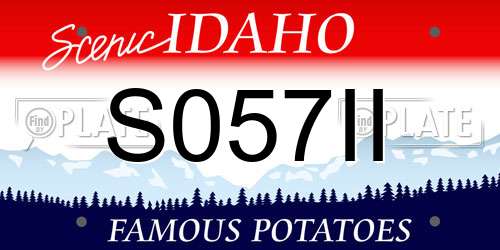 S057II Idaho License Plate