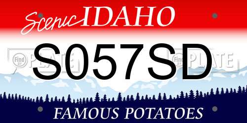 S057SD Idaho License Plate