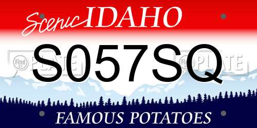 S057SQ Idaho License Plate