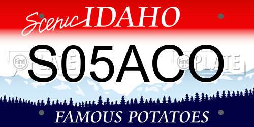 S05ACO Idaho License Plate