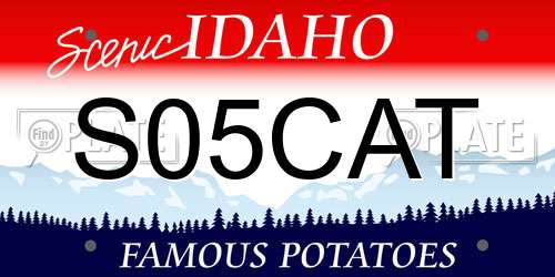 S05CAT Idaho License Plate