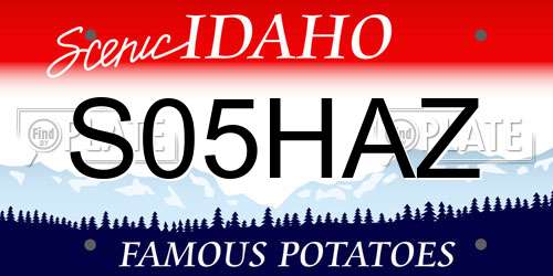 S05HAZ Idaho License Plate