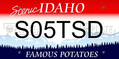 S05TSD Idaho License Plate