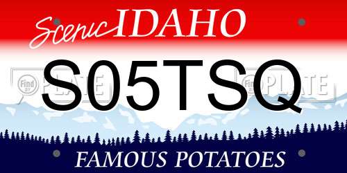S05TSQ Idaho License Plate