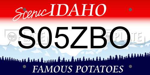S05ZBO Idaho License Plate