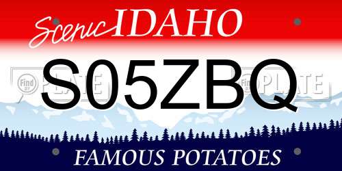 S05ZBQ Idaho License Plate