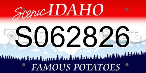 S062826 Idaho License Plate
