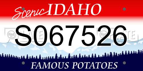 S067526 Idaho License Plate