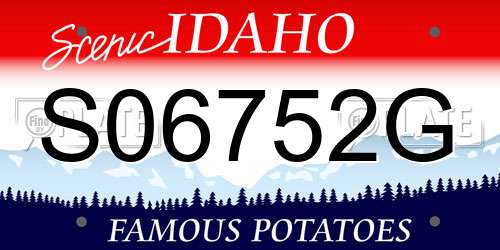S06752G Idaho License Plate