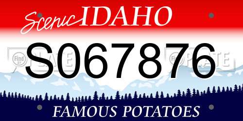 S067876 Idaho License Plate