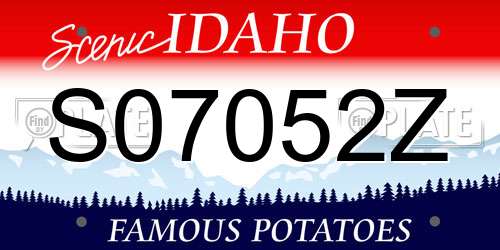 S07052Z Idaho License Plate