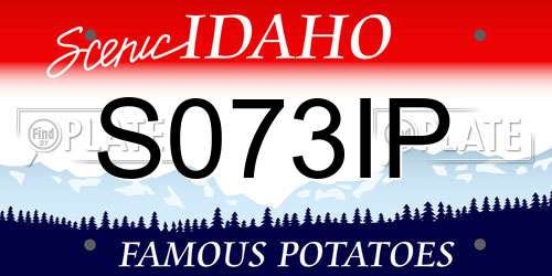 S073IP Idaho License Plate