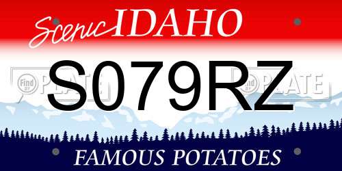 S079RZ Idaho License Plate