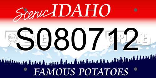 S080712 Idaho License Plate