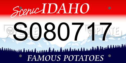S080717 Idaho License Plate