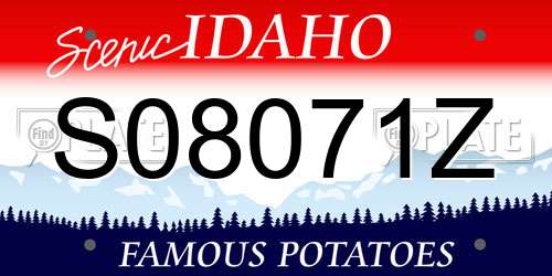S08071Z Idaho License Plate