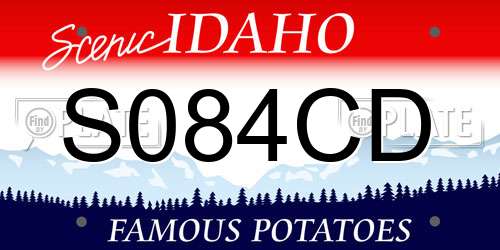 S084CD Idaho License Plate
