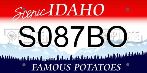 S087BO Idaho License Plate