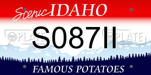 S087II Idaho License Plate