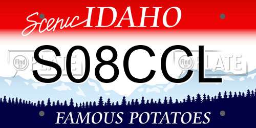 S08CCL Idaho License Plate