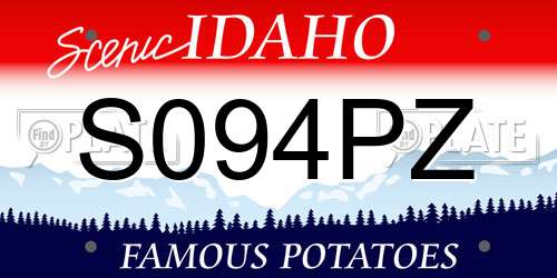 S094PZ Idaho License Plate