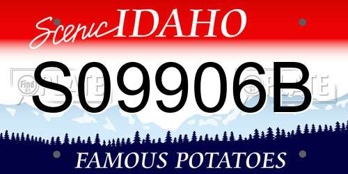 S09906B Idaho License Plate