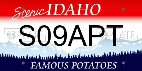 S09APT Idaho License Plate