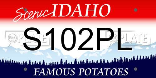 S102PL Idaho License Plate