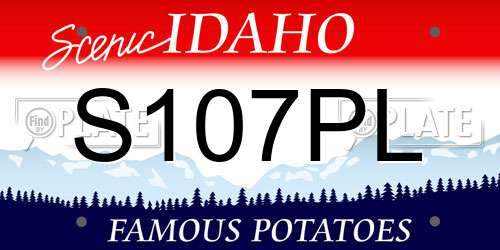 S107PL Idaho License Plate