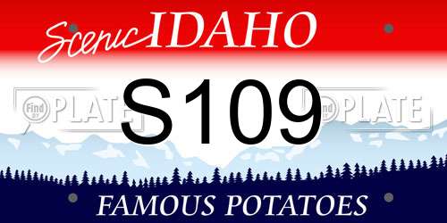 S109 Idaho License Plate