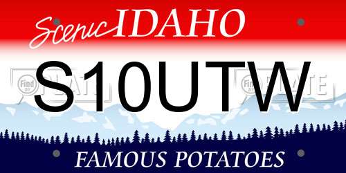 S10UTW Idaho License Plate