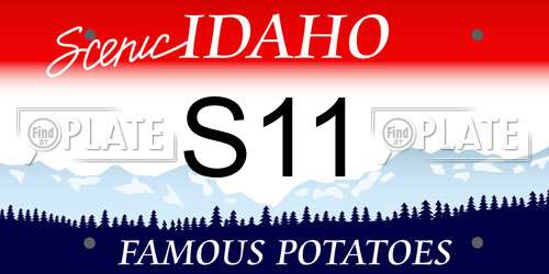 S11 Idaho License Plate