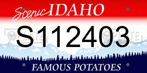 S112403 Idaho License Plate