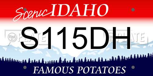 S115DH Idaho License Plate