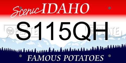 S115QH Idaho License Plate