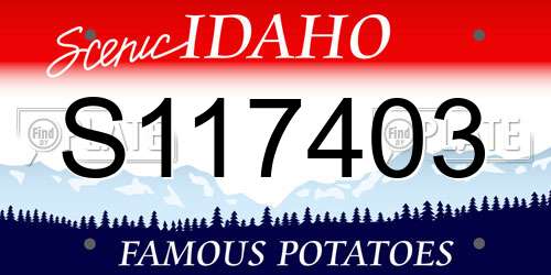 S117403 Idaho License Plate