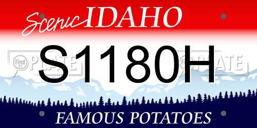 S1180H Idaho License Plate