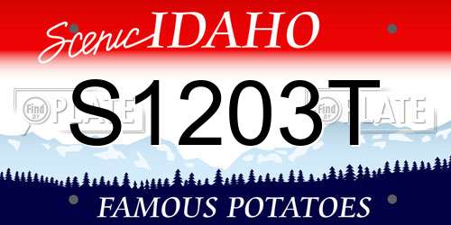 S1203T Idaho License Plate