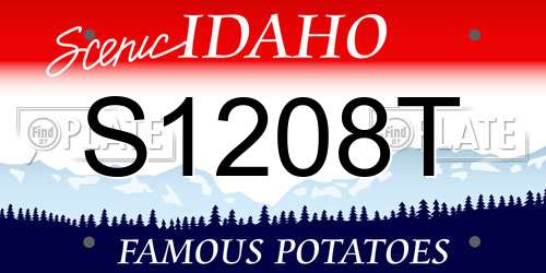 S1208T Idaho License Plate