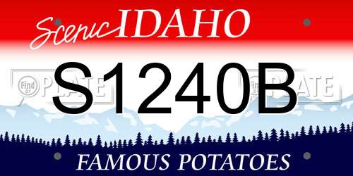 S1240B Idaho License Plate