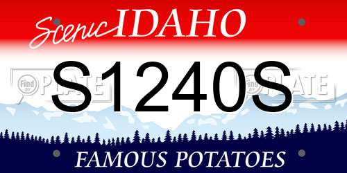 S1240S Idaho License Plate