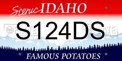 S124DS Idaho License Plate