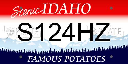 S124HZ Idaho License Plate