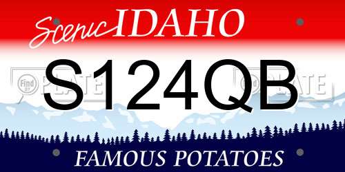 S124QB Idaho License Plate