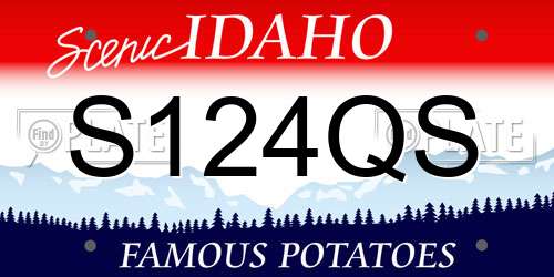 S124QS Idaho License Plate