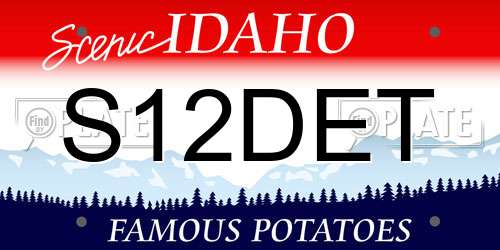 S12DET Idaho License Plate