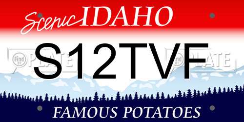 S12TVF Idaho License Plate