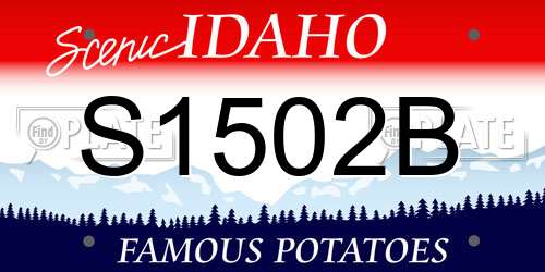 S1502B Idaho License Plate