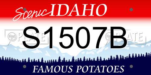 S1507B Idaho License Plate