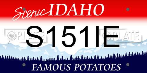 S151IE Idaho License Plate